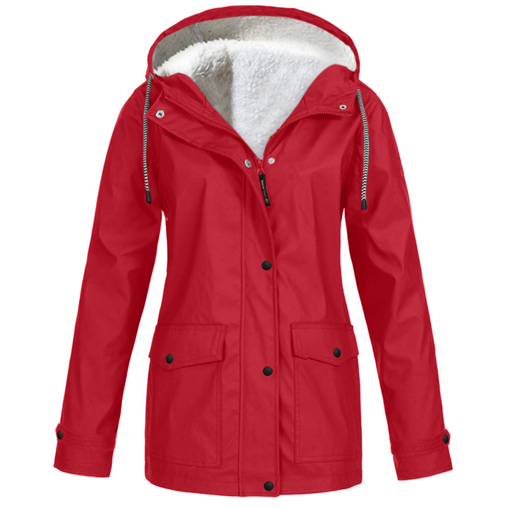 Levoire | Veste De Pluie En Polaire Élégante Rouge (Seulement 4 pièces restantes)