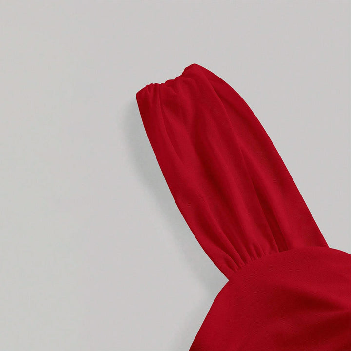 Robe mini ajustée femme avec détails en volants et décolleté en cœur profond Levoire