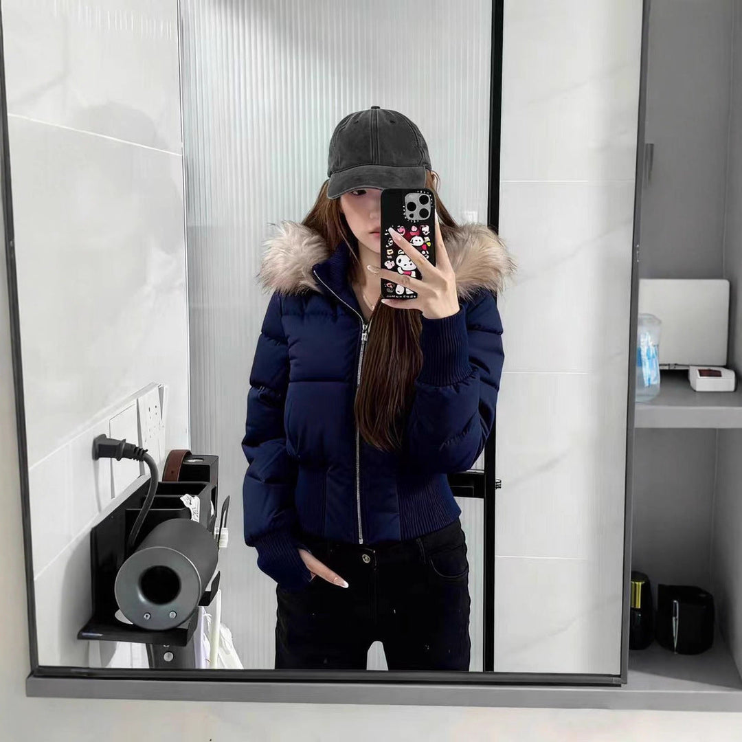Veste d'hiver légère chaude matelassée avec capuche amovible pour femmes | Avriane