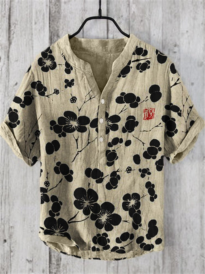 Levoire | Chemise Japonaise En Mélange De Lin Manteau en mûre