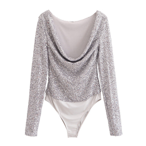 Levoire | Glam Paillette Combinaison Réversible à Manches Longues