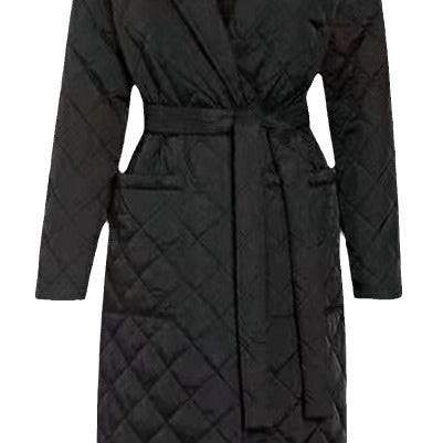 Manteau d'hiver matelassé pour femme avec ceinture élégante Levoire