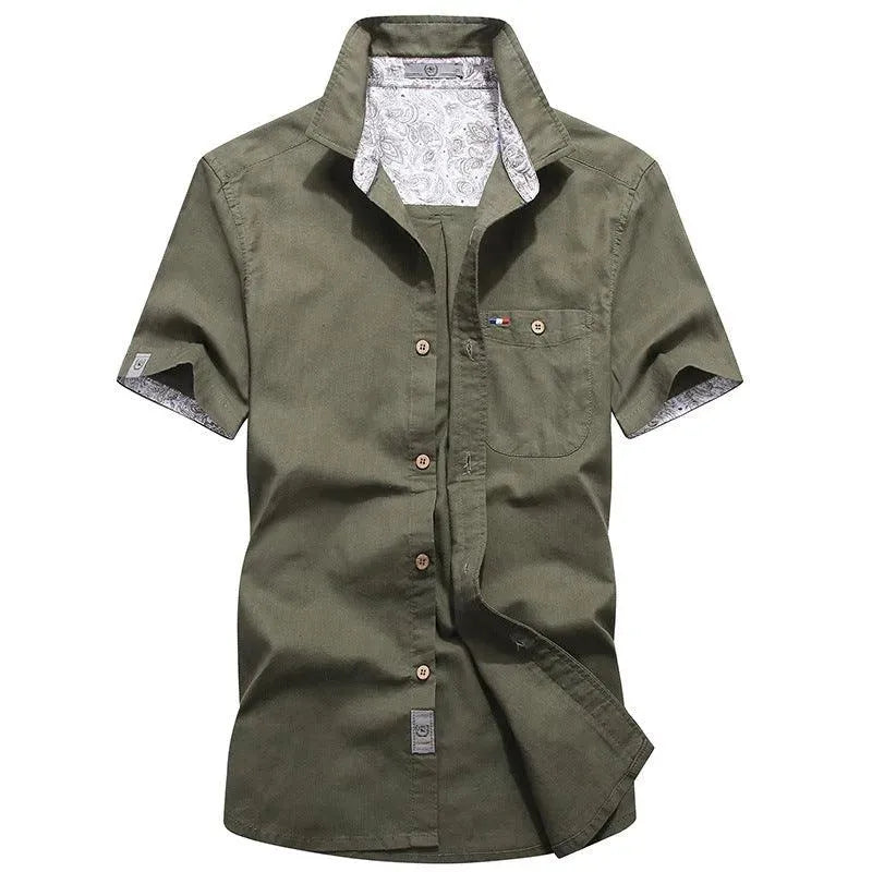 Levoire | Chemise pour homme large et polyvalente en 100% coton Armivihreä 3102