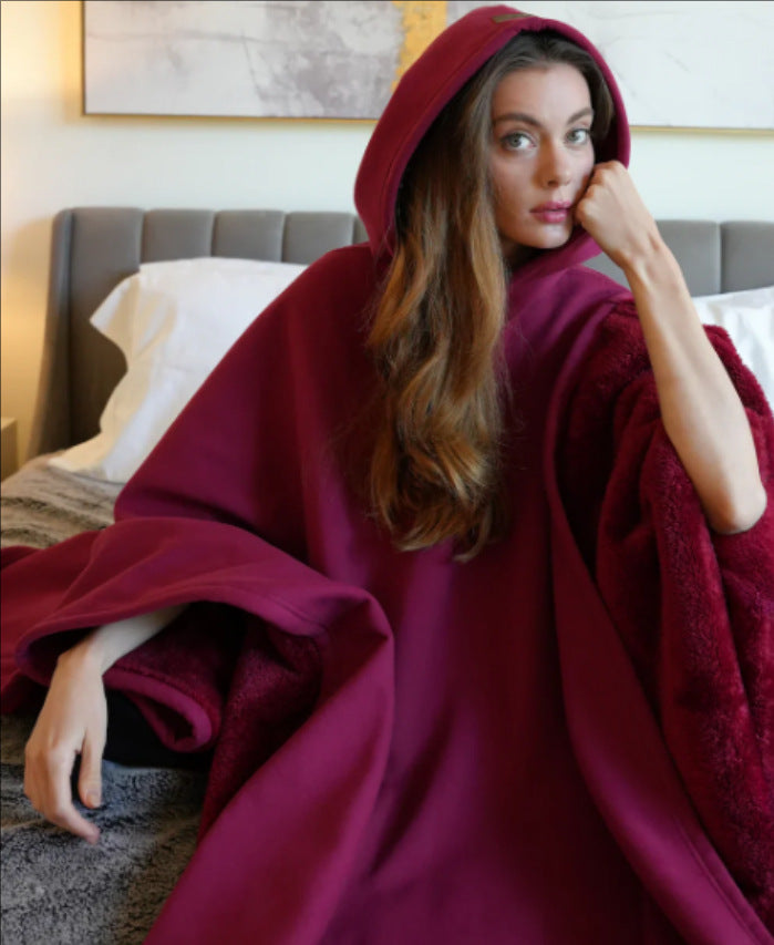 Poncho couverture multifonctionnel pour femmes avec capuche Levoire