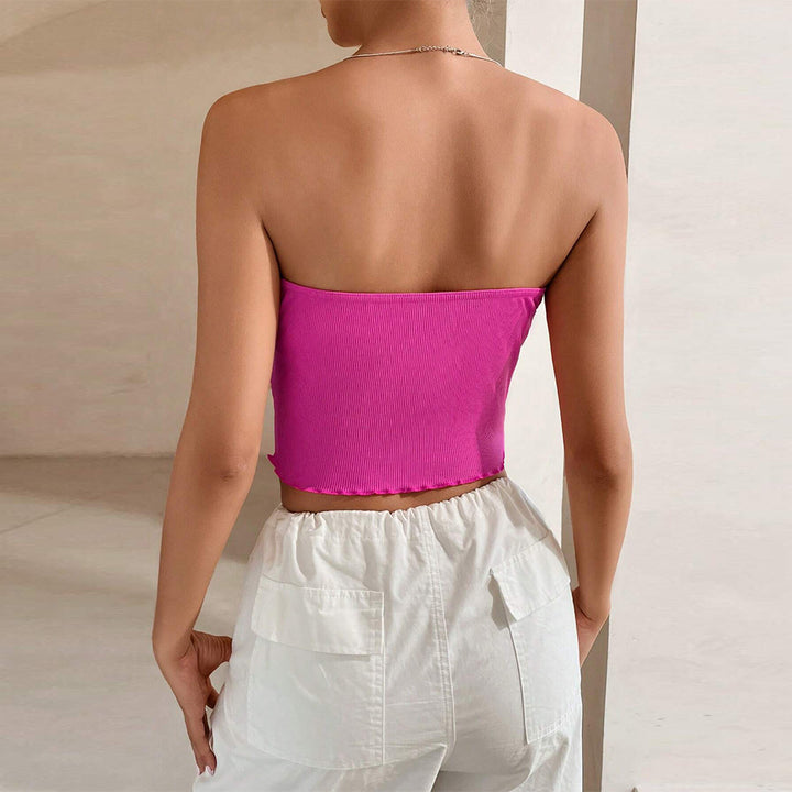 Body féminin court avec design dénudé des épaules et ourlet asymétrique Levoire