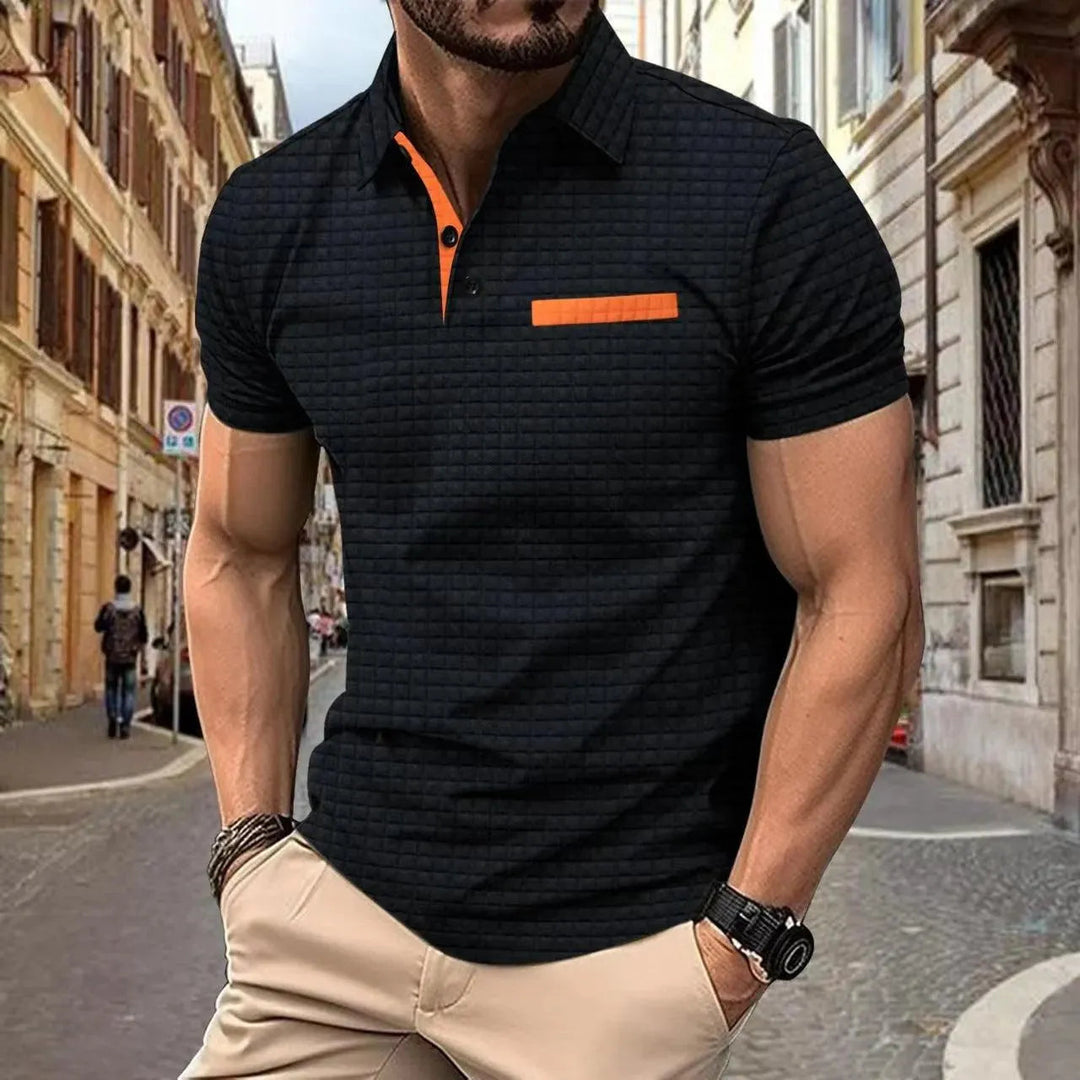 Levoire | Polo pour homme à boutons Noir