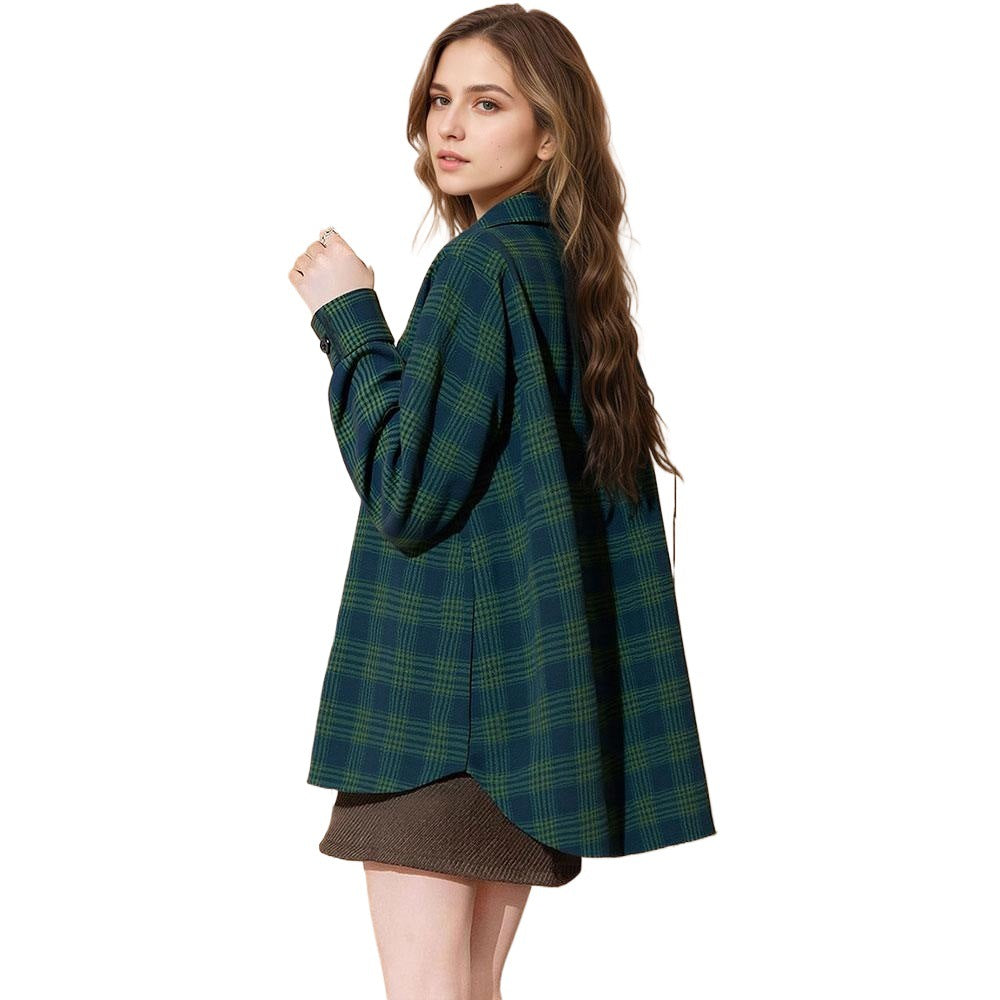 Chemise surchemise à carreaux pour femmes en matériau de haute qualité avec une coupe décontractée Levoire