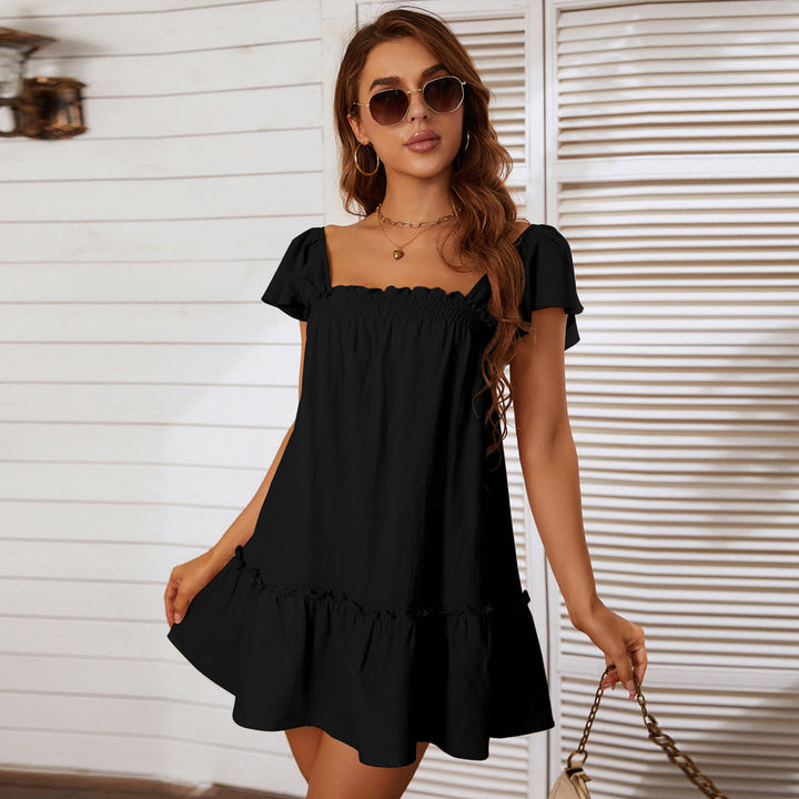 Levoire | Élégant Robe Mi-Longue Plissée noir