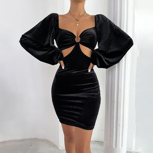 Robe de cocktail pour femmes avec une coupe flatteuse et des manches bouffantes élégantes Levoire