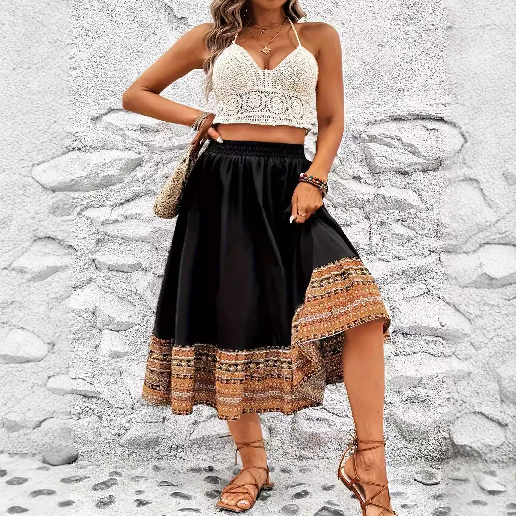 Jupe maxi pour femme avec motif ethnique vibrant Levoire