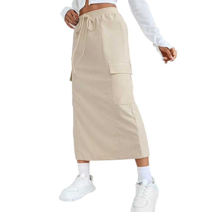 Jupe maxi pour femmes avec poches cargo pratiques et taille réglable Levoire