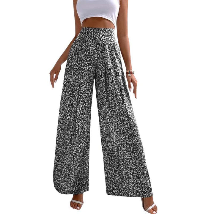 Levoire | Pantalon À Fleurs Noir