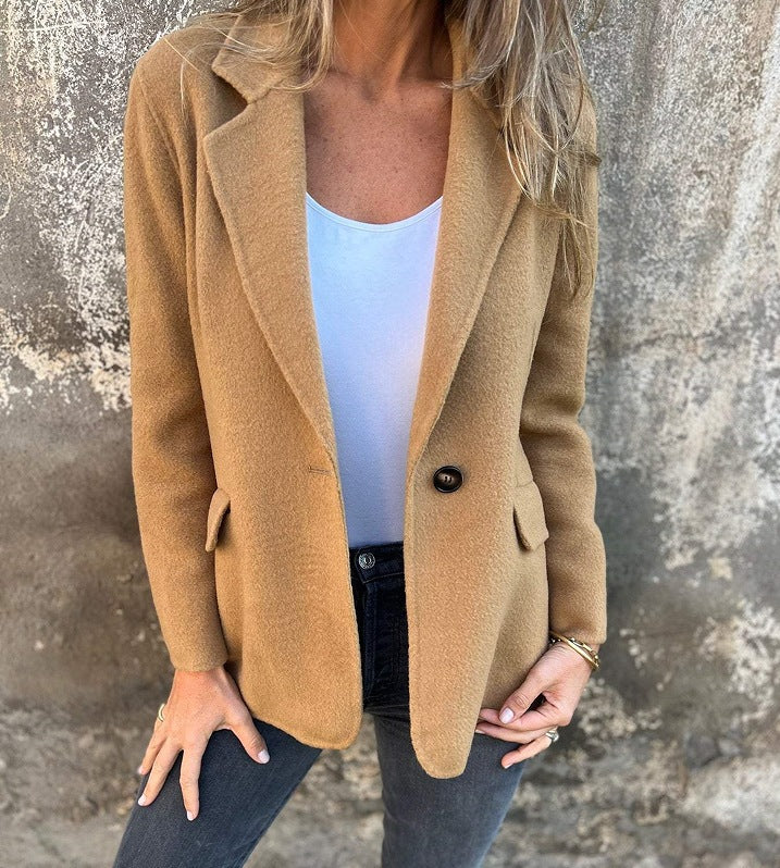Veste blazer élégante pour femmes en polaire douce Levoire
