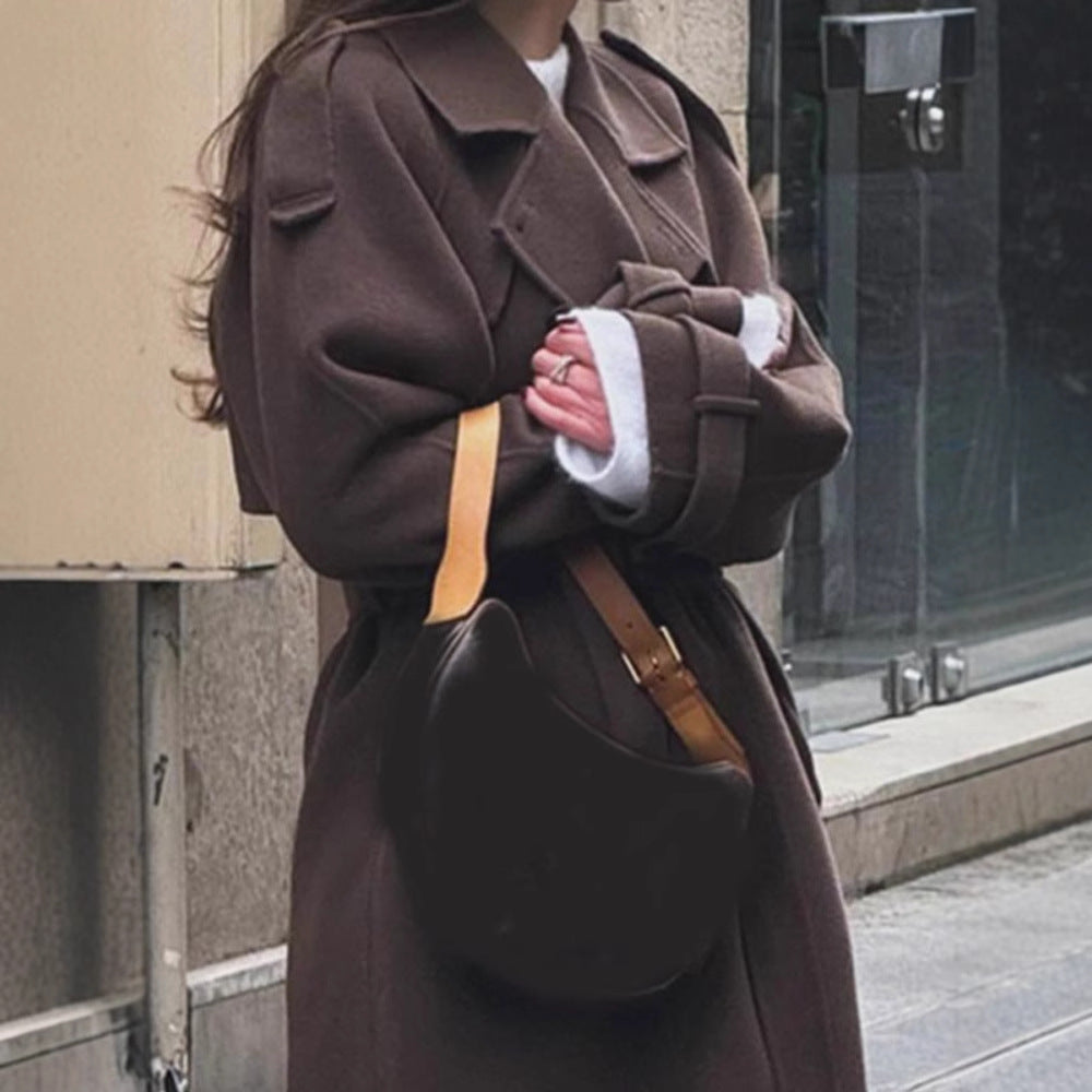 Manteau en laine surdimensionné pour femmes Avriane