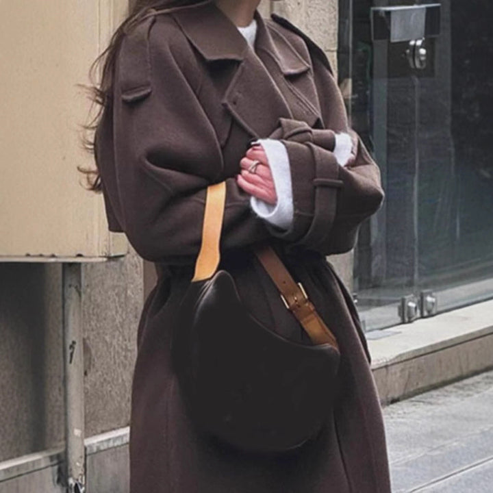 Manteau en laine surdimensionné pour femmes Avriane
