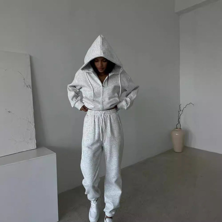 Levoire | Ensemble de pantalons en tissu élastique à capuche relaxant