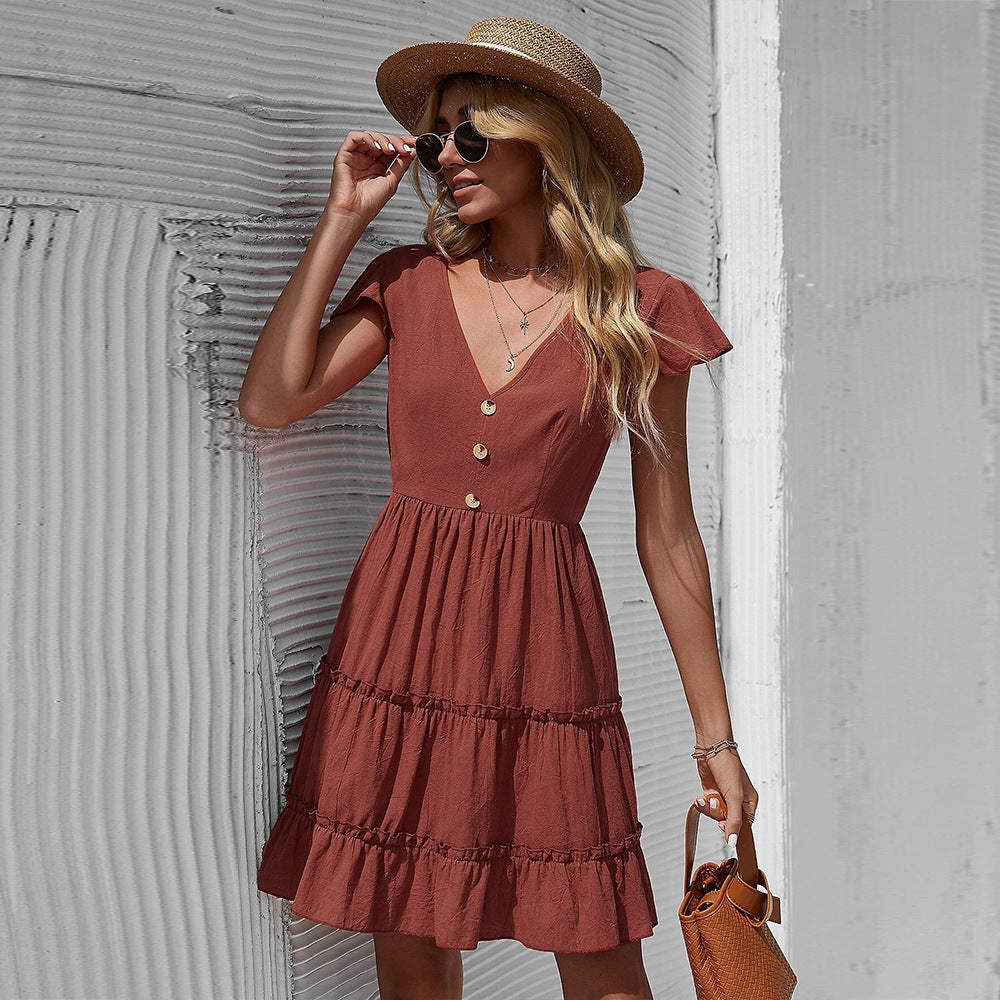 Levoire | Robe taille élégante rouge