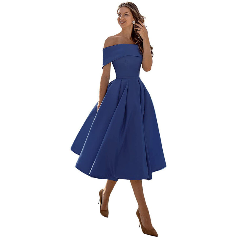 Levoire | Robe de soirée en satin sans bretelles décontractée