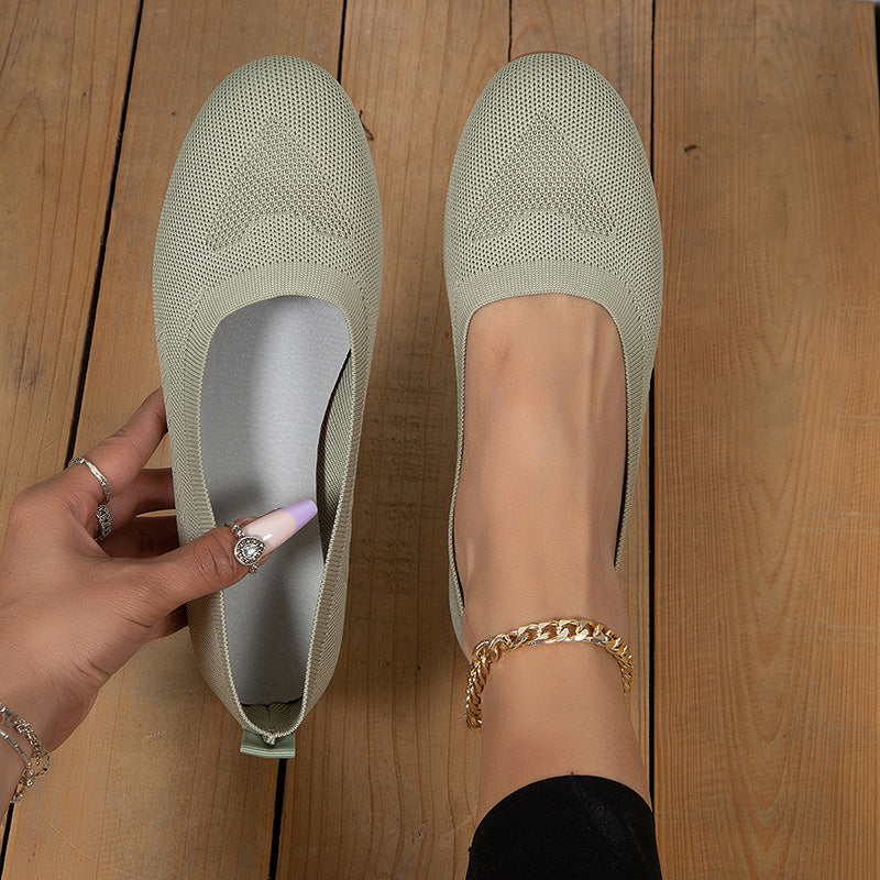 Levoire | Maison-Chat Chaussons Basses Respirants Pour Femmes Vert clair