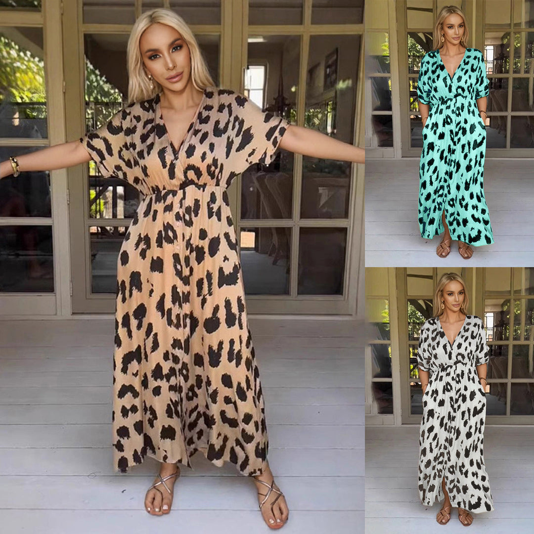 Levoire | Robe léopard Robe à motif léopard transfrontalière