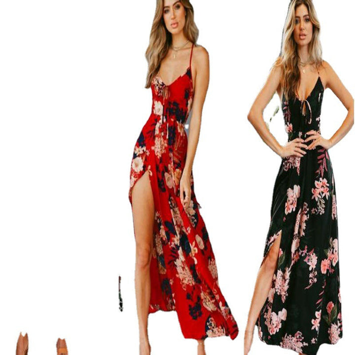 Levoire | Robe imprimée vivante à quatre couleurs