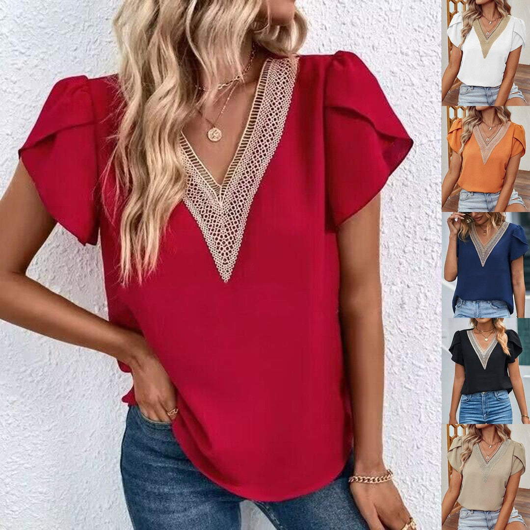 Levoire | Simple-Top Été V-cou Sans Manches Décontracté T-shirt