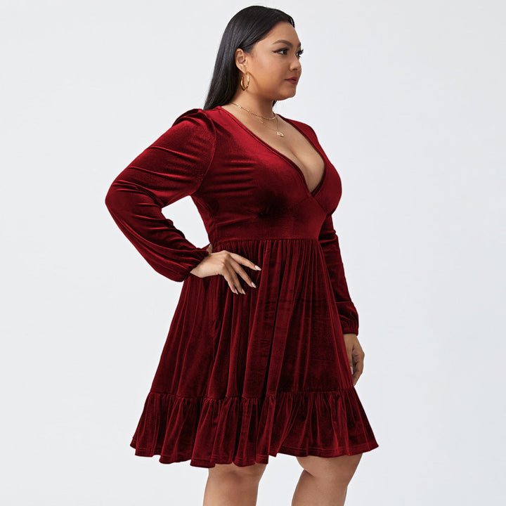 Levoire | Robe en velours Manches longues Robe en velours sexy
