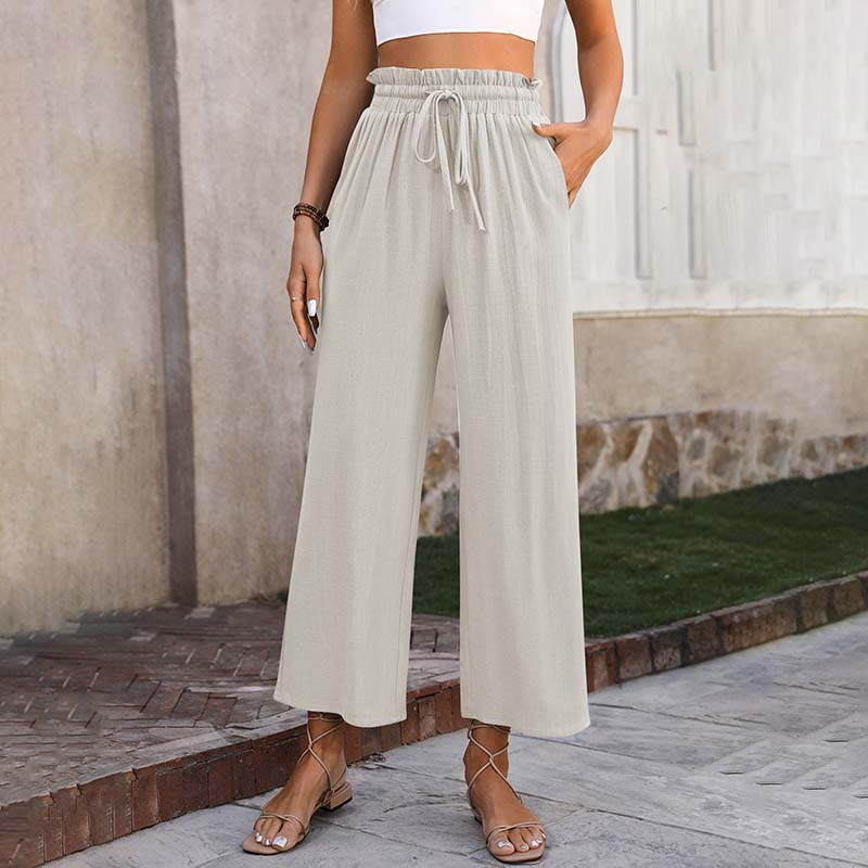 Levoire | Pantalon Décontracté De Couleur Unie Beige