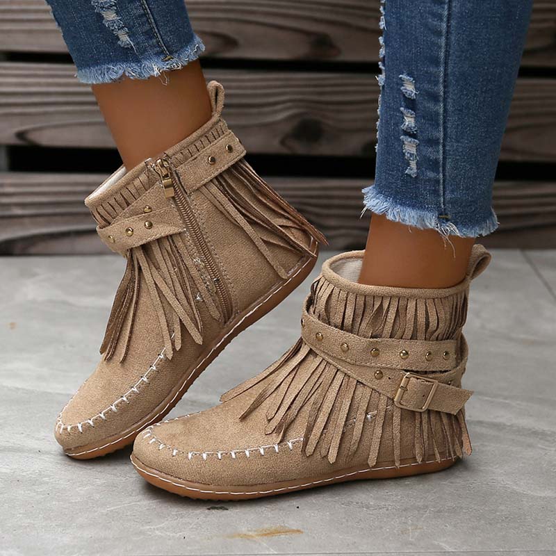 Levoire | Bottines Boho Avec Ornements Et Boucles Pour Femmes