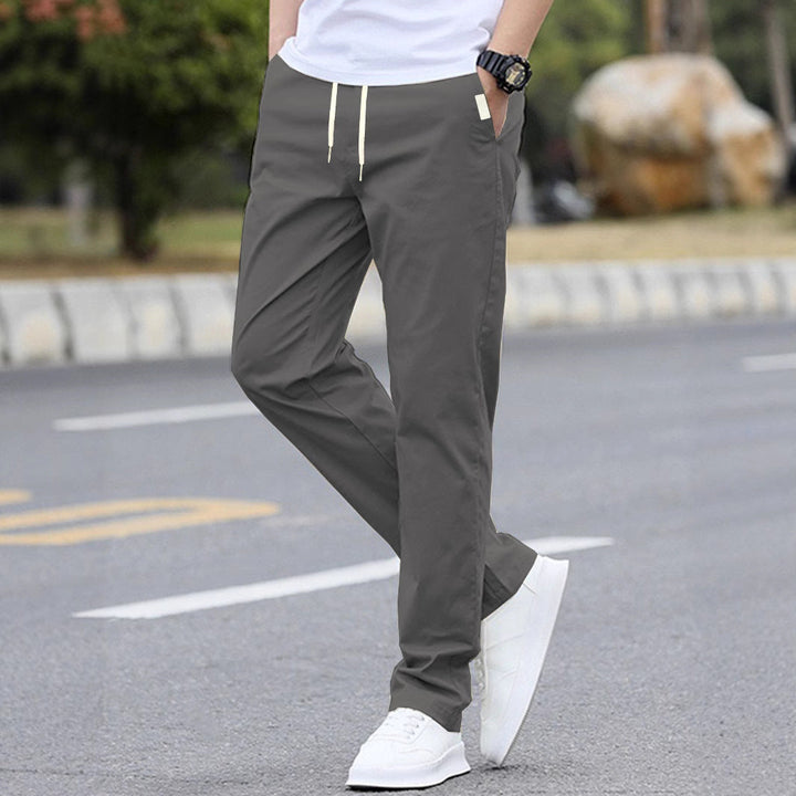 Pantalons de loisirs sportifs pour hommes avec taille élastique et poches latérales modernes Avriane