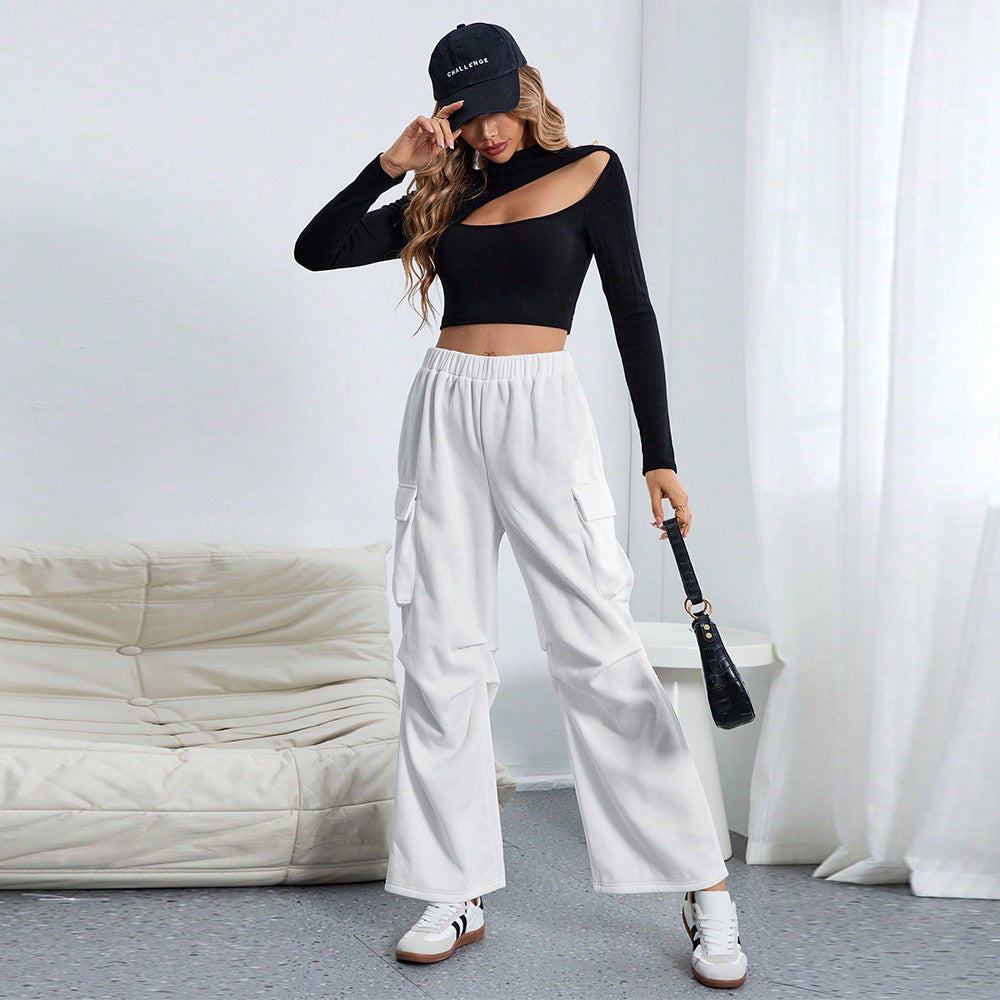 Pantalons cargo pour femmes avec coupe ample et poches pratiques Levoire
