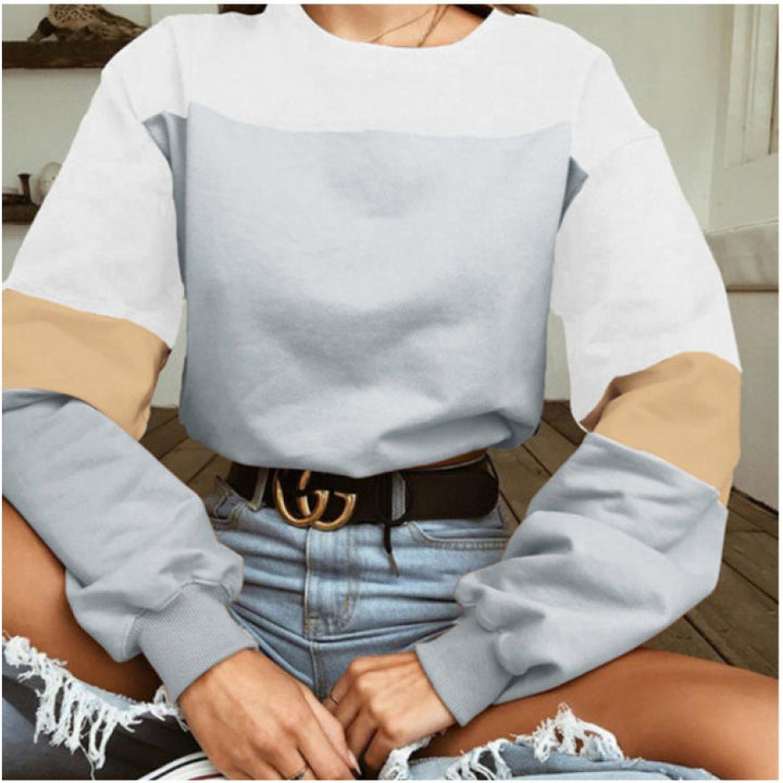 Sweat-shirt sportif pour femmes avec des rayures en bloc modernes Levoire