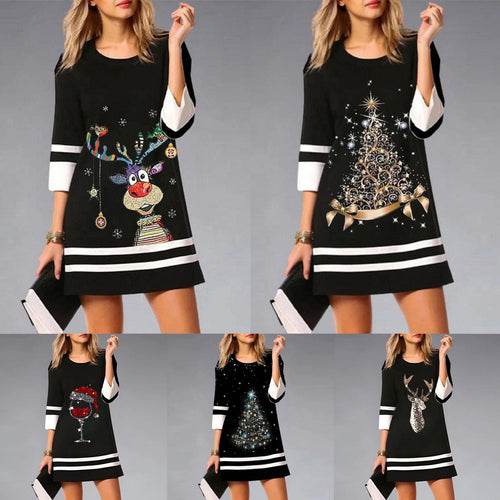 Levoire | Robe à col rond à manches courtes