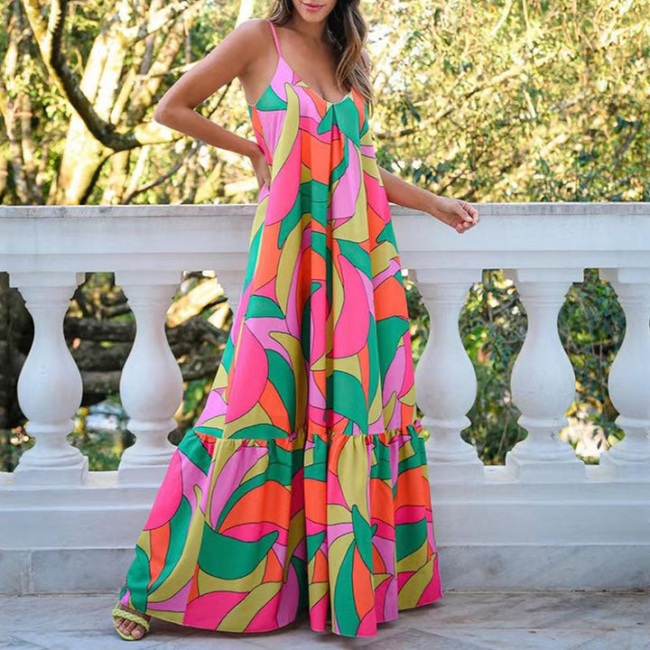 Levoire | Robe imprimée à dos nu élégante
