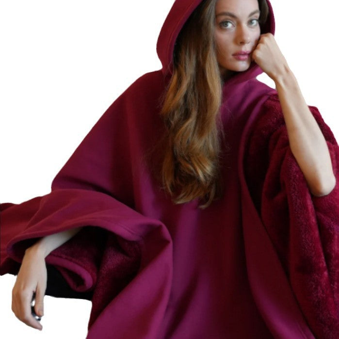 Poncho couverture multifonctionnel pour femmes avec capuche Levoire