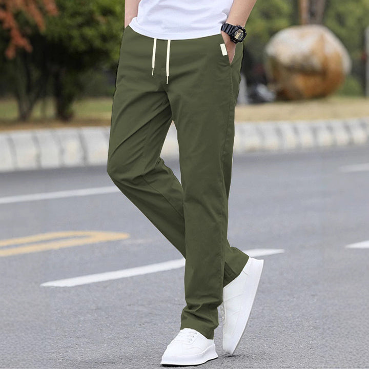 Pantalons de loisirs sportifs pour hommes avec taille élastique et poches latérales modernes Avriane