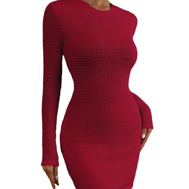 Robe tricotée ajustée pour femmes avec manches longues Levoire