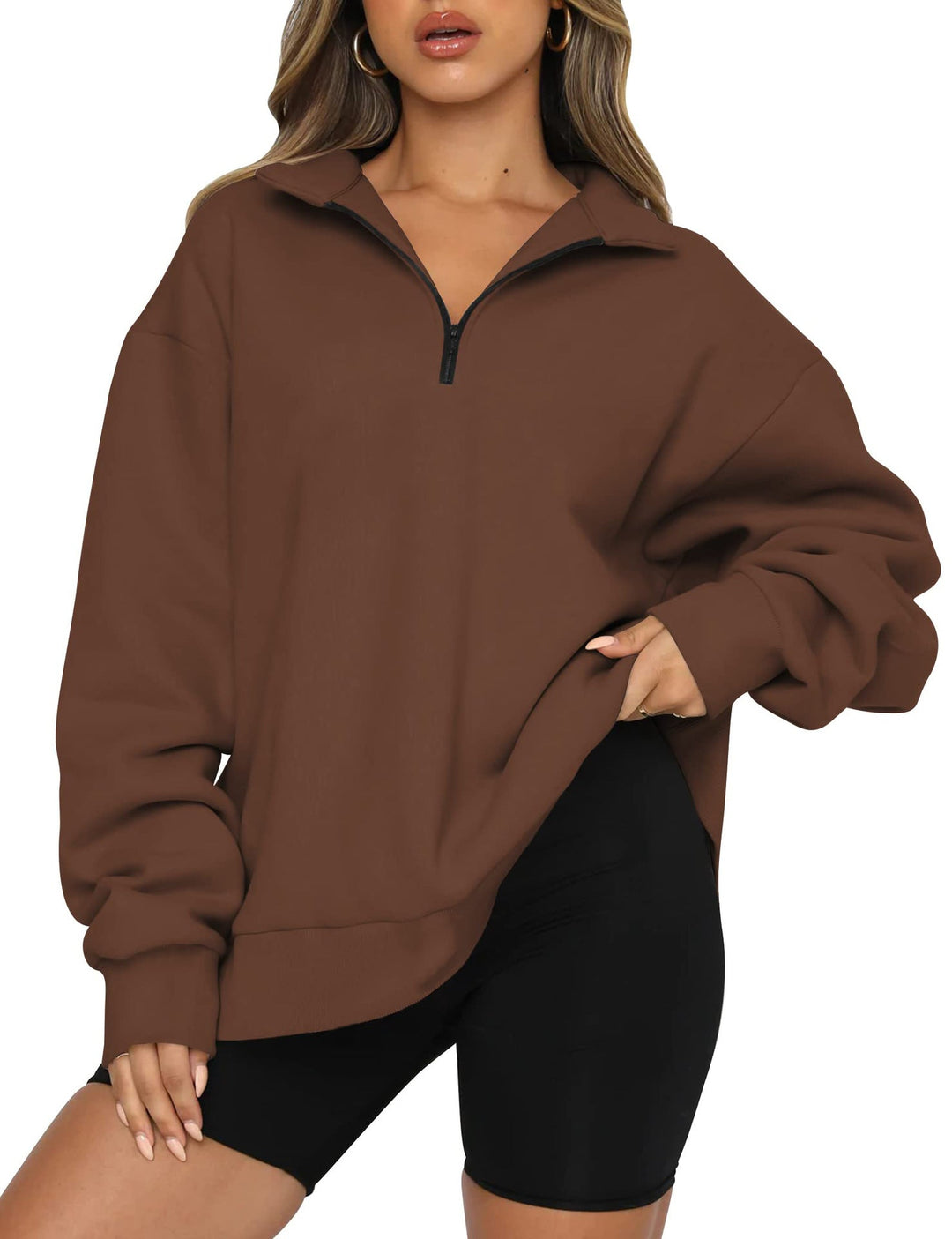 Levoire | Rento Sweat-shirt à Capuche Long à Manches Longues Braun