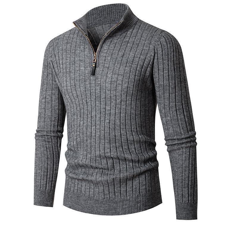 Levoire | Col Montant Demi-Zip Gris foncé