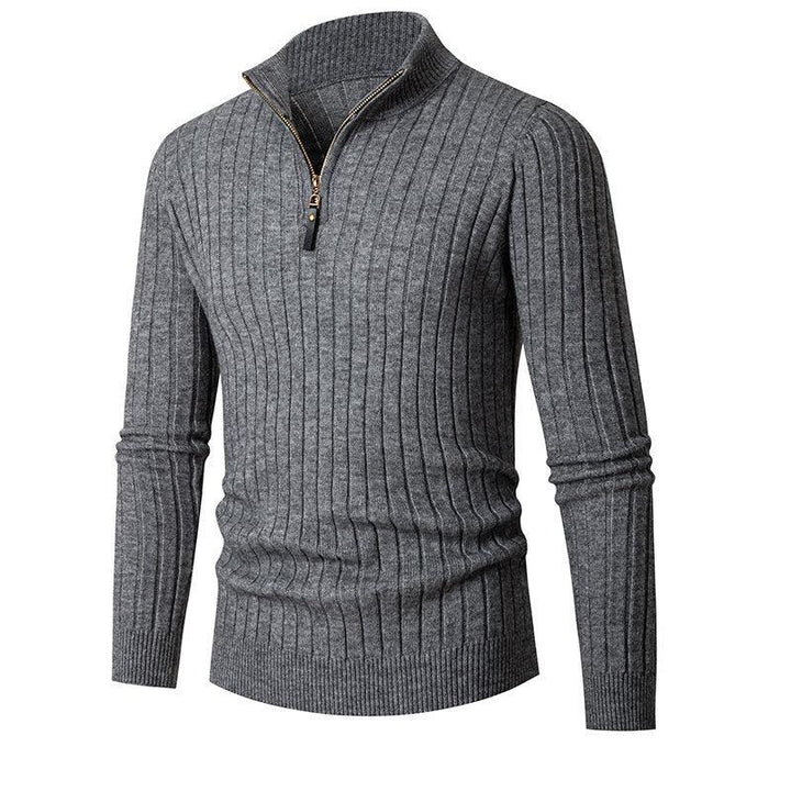 Levoire | Col Montant Demi-Zip Gris foncé