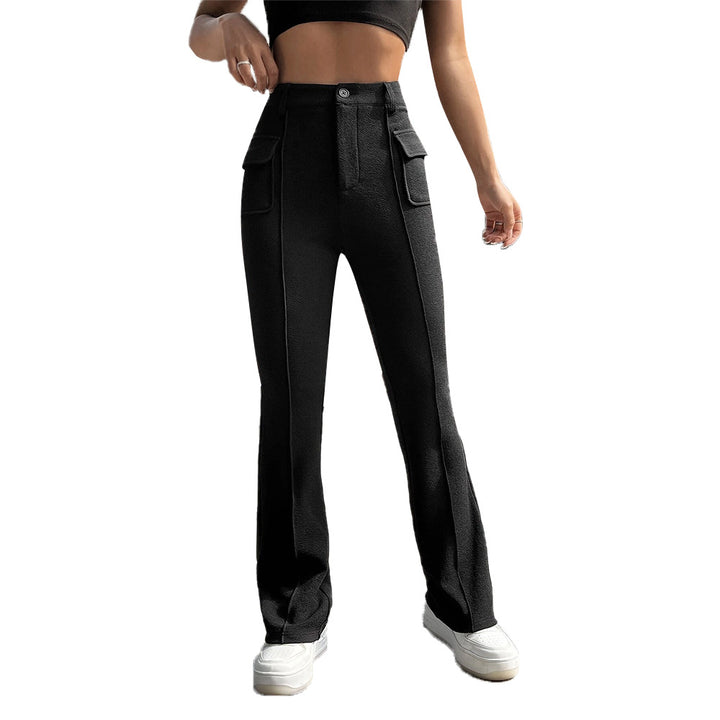 Pantalons palazzo classiques pour femmes avec poches plaquées et taille haute Levoire
