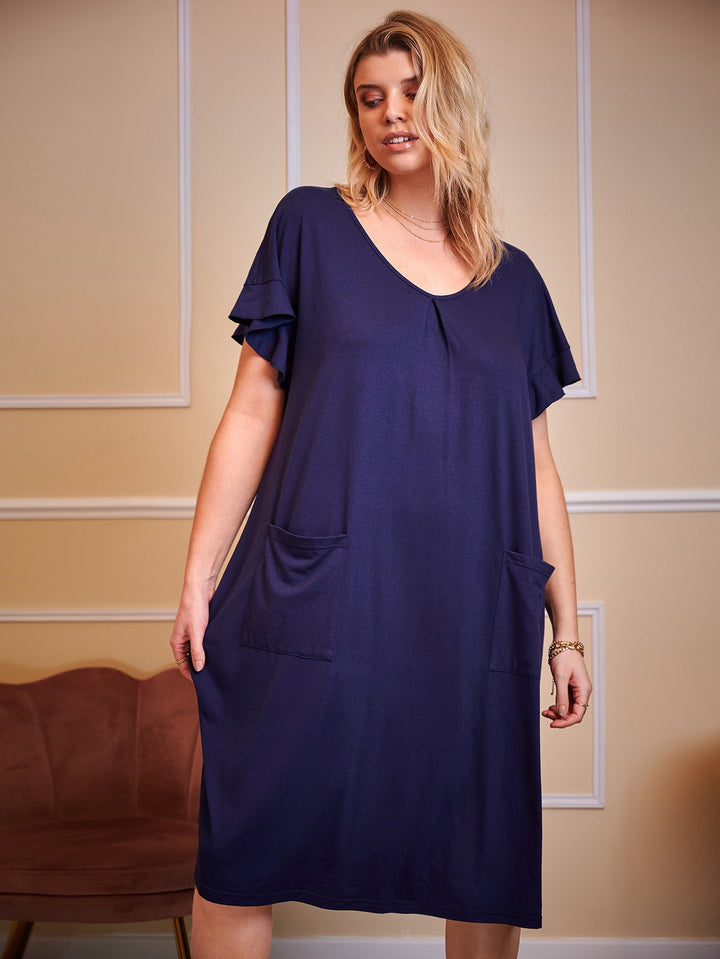 Levoire | Robe de nuit Plus Size Coton Robe de poche Meriheinä