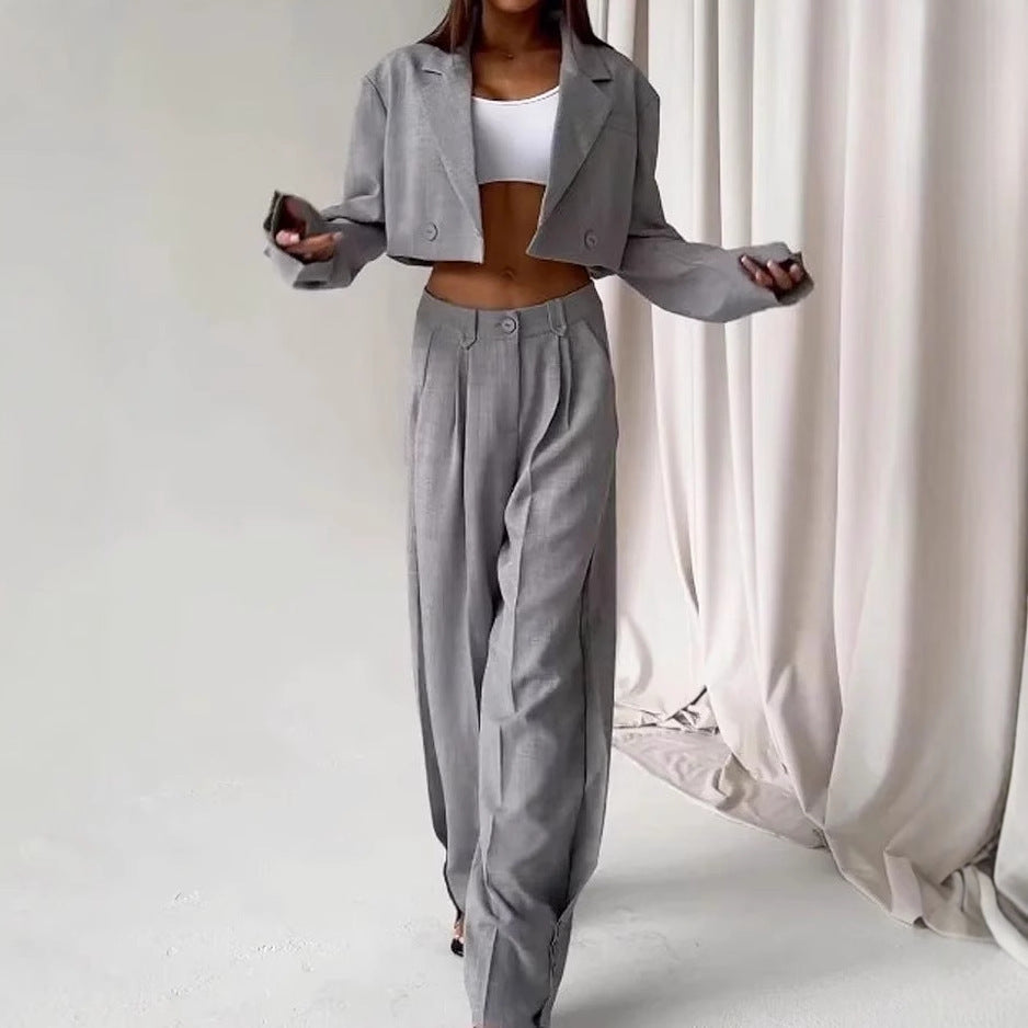 Ensemble de blazer surdimensionné à la mode pour femmes avec pantalon taille haute Levoire