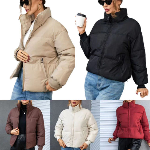 Veste d'hiver matelassée pour femme au design sportif avec col montant Levoire