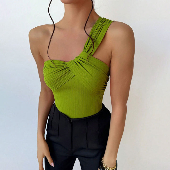 Maillot de bain élégant pour femme à une épaule avec un design drapé sophistiqué Levoire