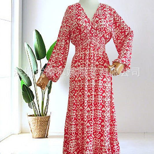 Levoire | Floralsi Robe Grande Taille Dos V Pêche Dress