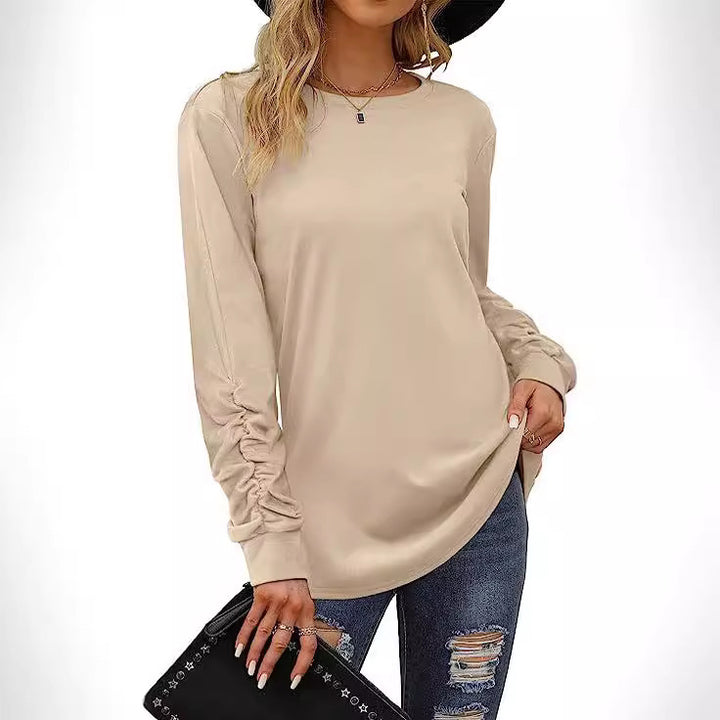 Chemise décontractée à manches longues pour femmes en mélange de coton doux Levoire