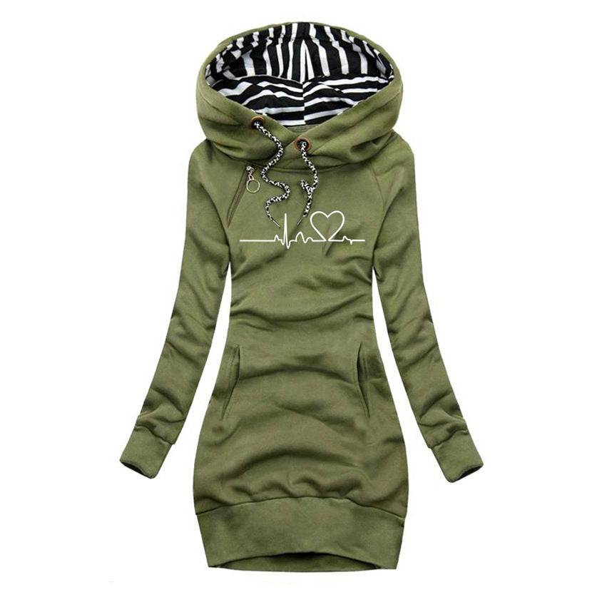 Levoire | Sweat À Capuche Imprimé Stylé Vert
