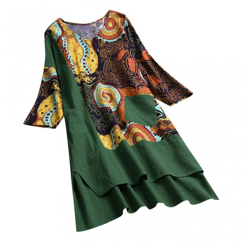 Tunique femme avec motif coloré et coupe décontractée Levoire