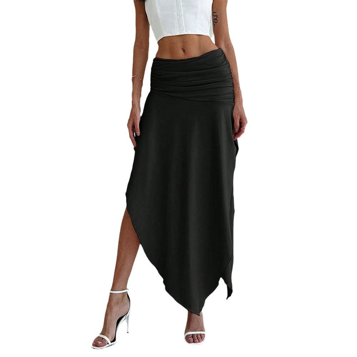 Jupe maxi asymétrique pour femmes avec un élégant froncé Levoire